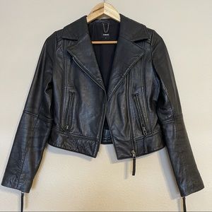 oasis red leather jacket